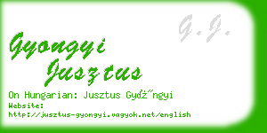 gyongyi jusztus business card